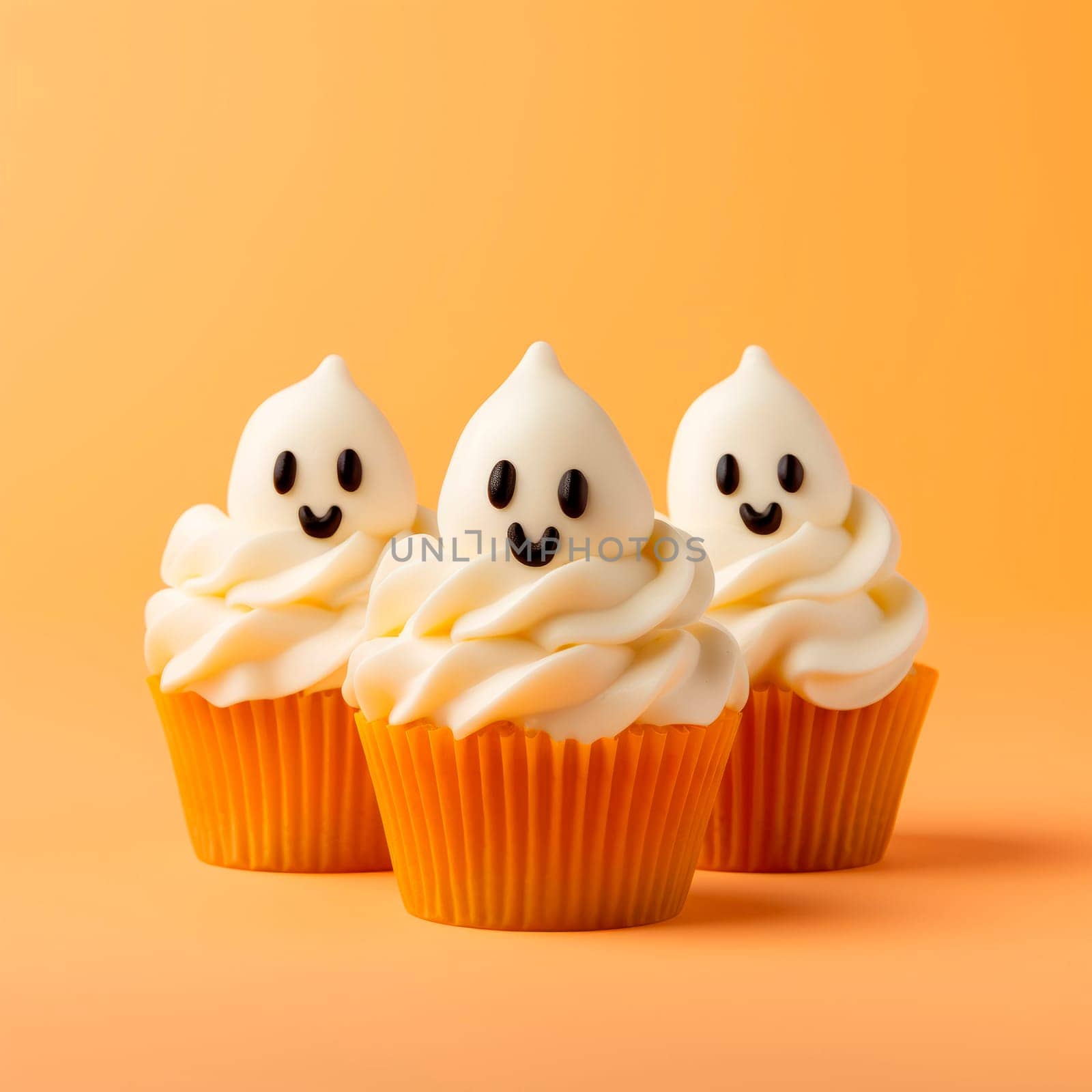 Cute haunted cupcakes for Halloween. Baking for Halloween.