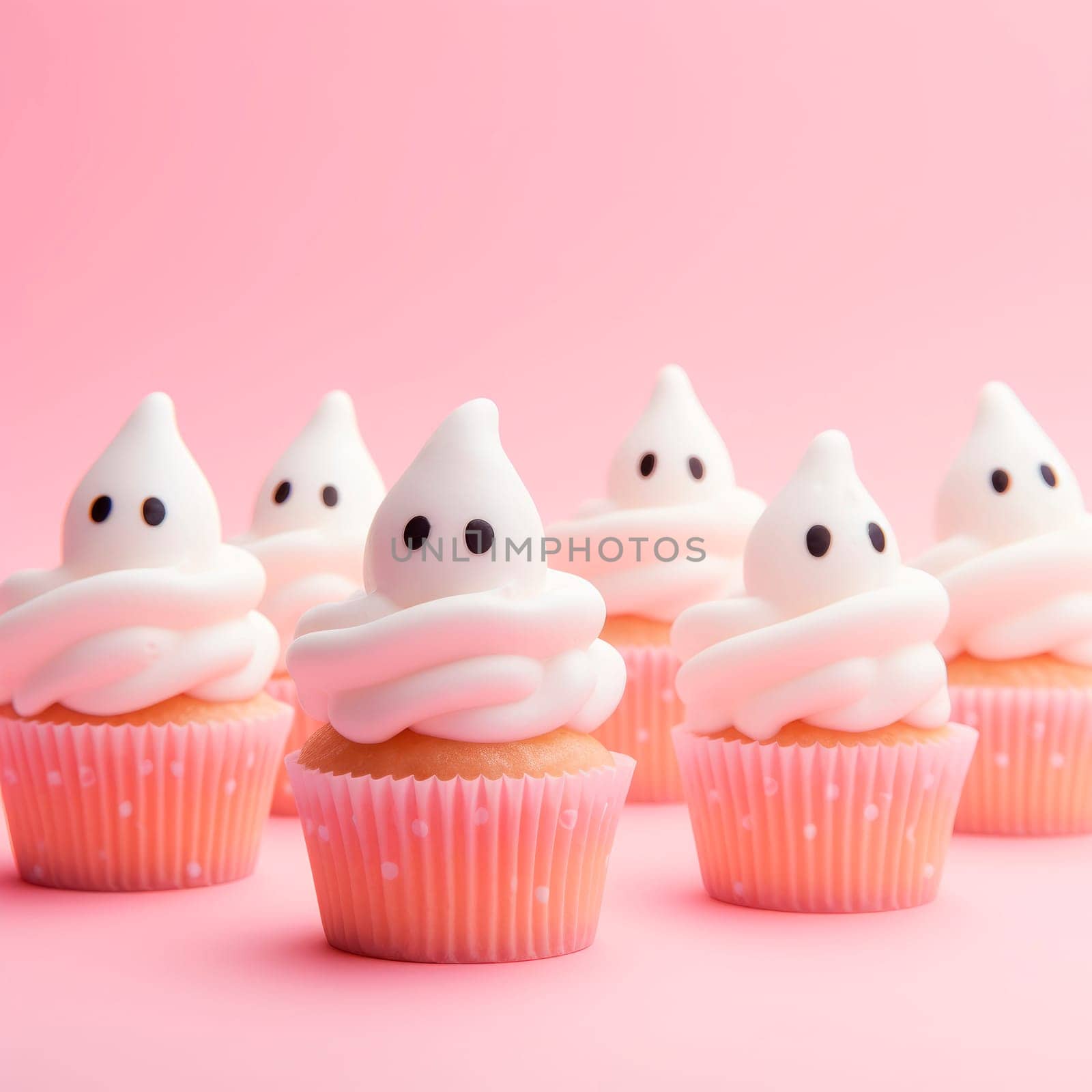 Cute haunted cupcakes for Halloween. Baking for Halloween.