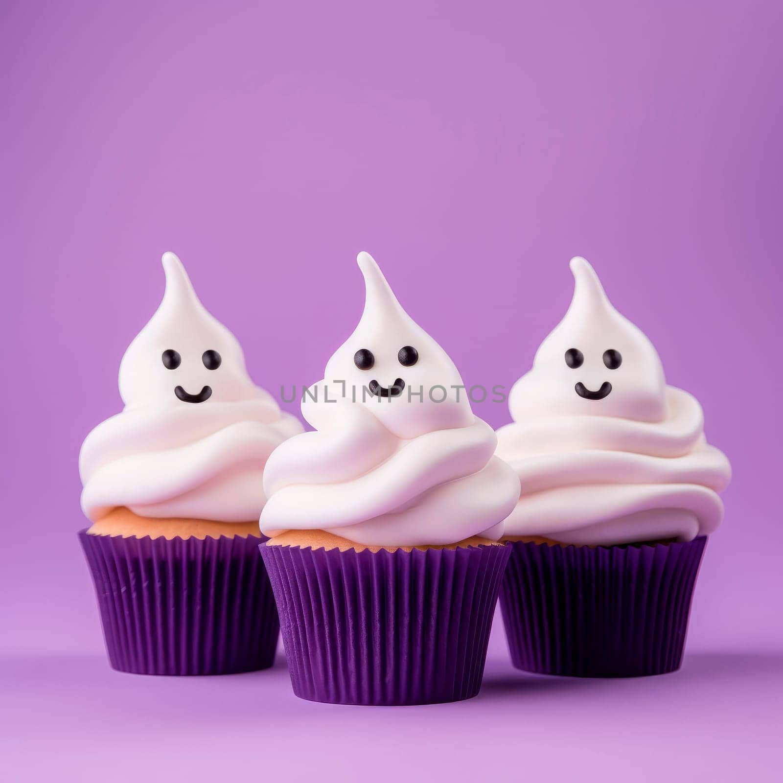 Cute haunted cupcakes for Halloween. Baking for Halloween.