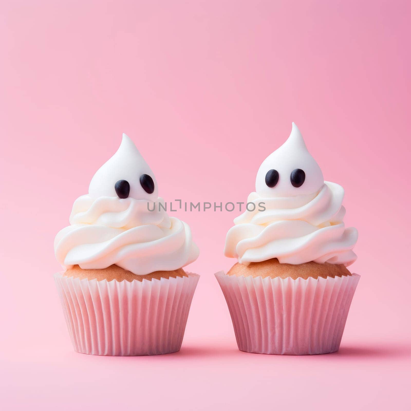 Cute haunted cupcakes for Halloween. Baking for Halloween.