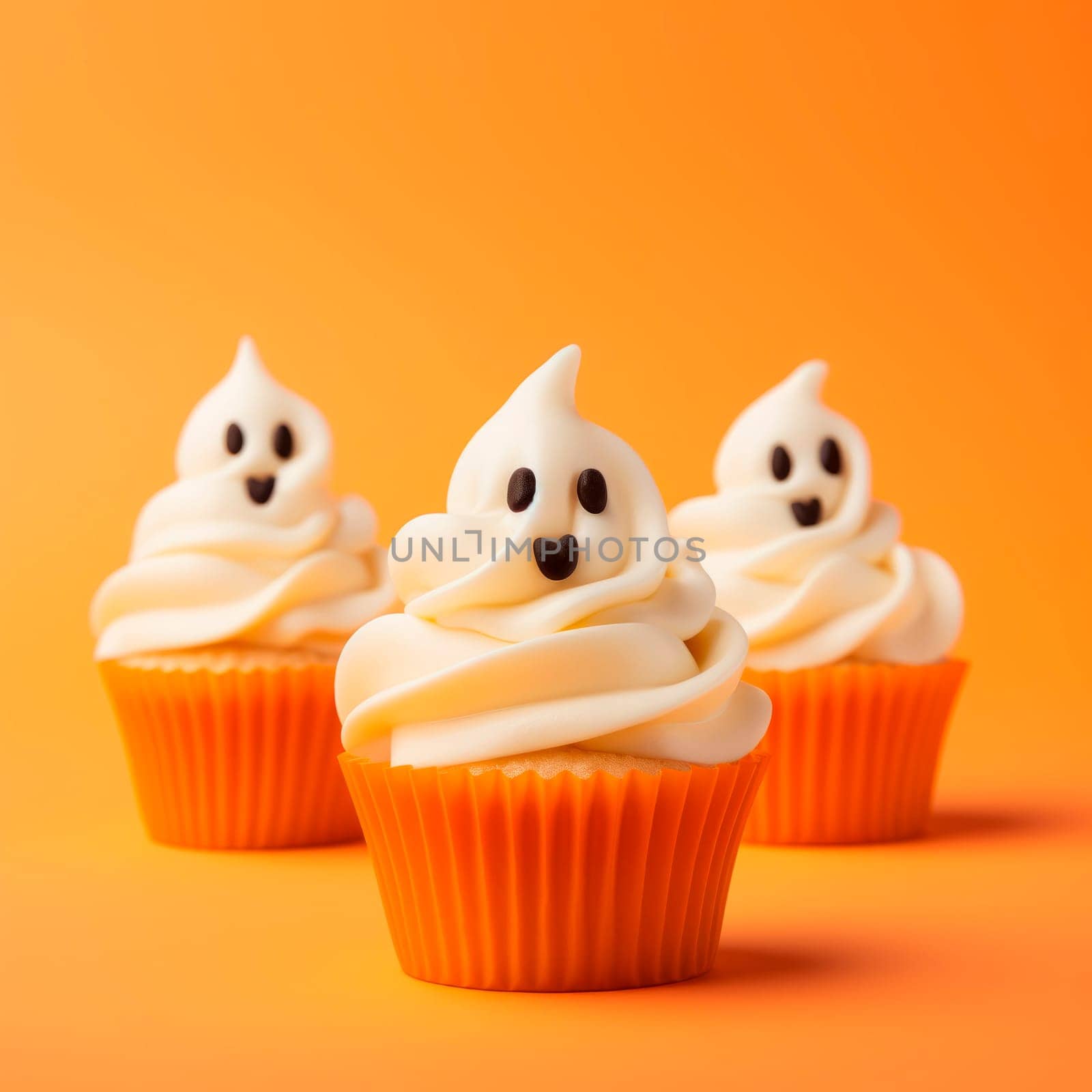 Cute haunted cupcakes for Halloween. Baking for Halloween.