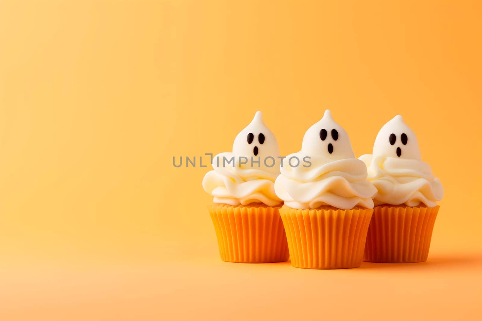 Cute haunted cupcakes for Halloween. Baking for Halloween.