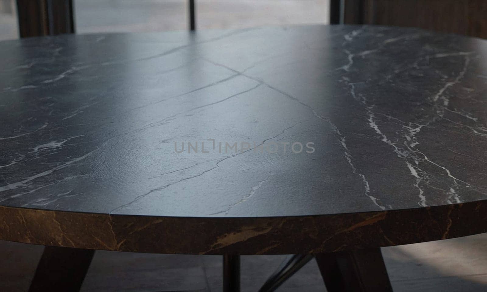 Professional design background with expensive black granite. Dark stone table by NeuroSky