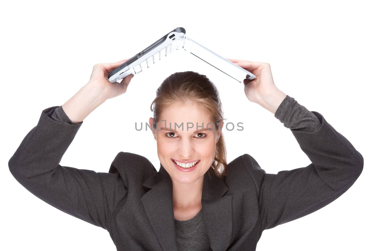 Businesswoman with notebook