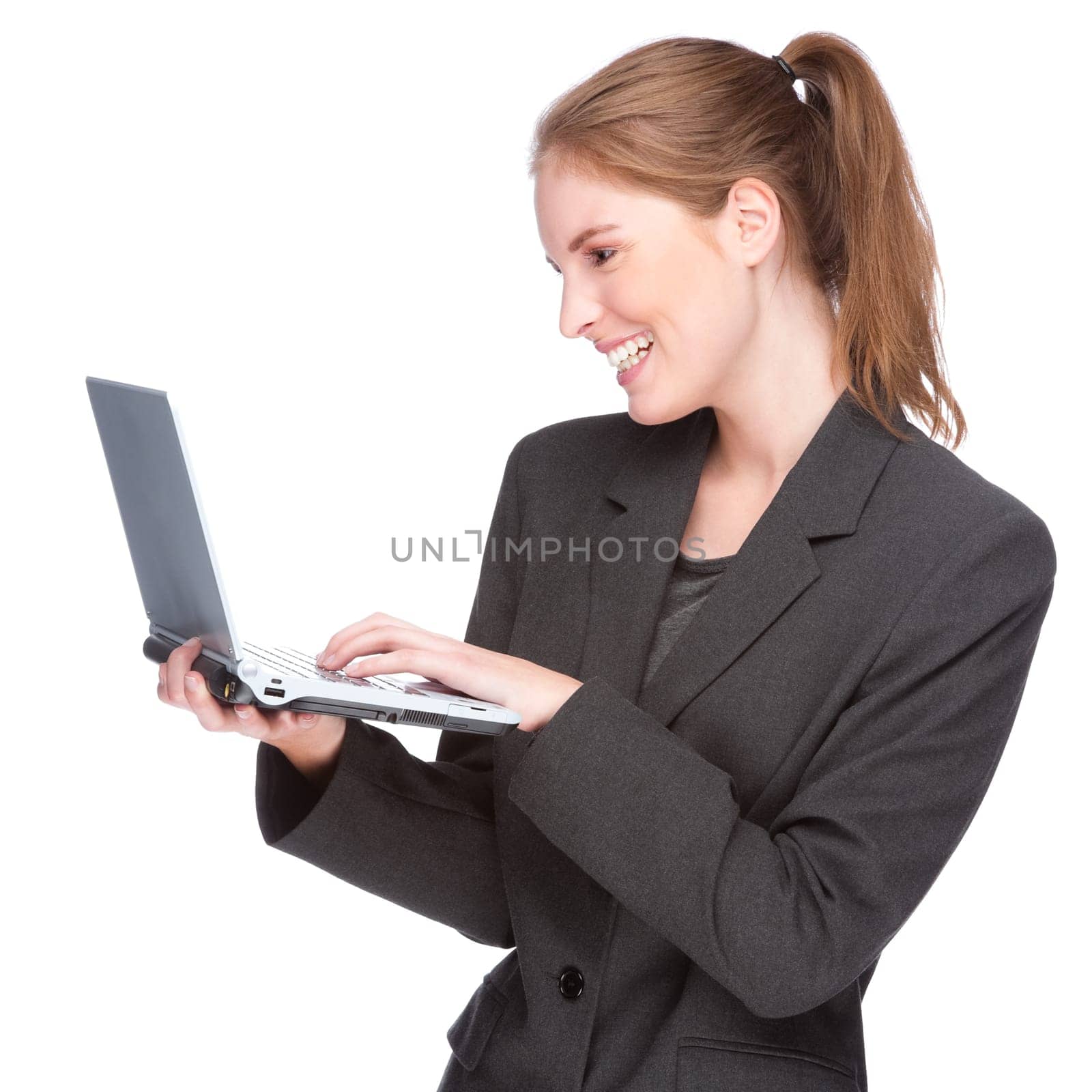 Businesswoman with notebook