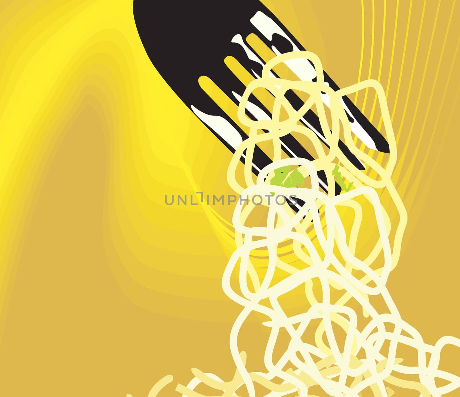 Fork and noodles