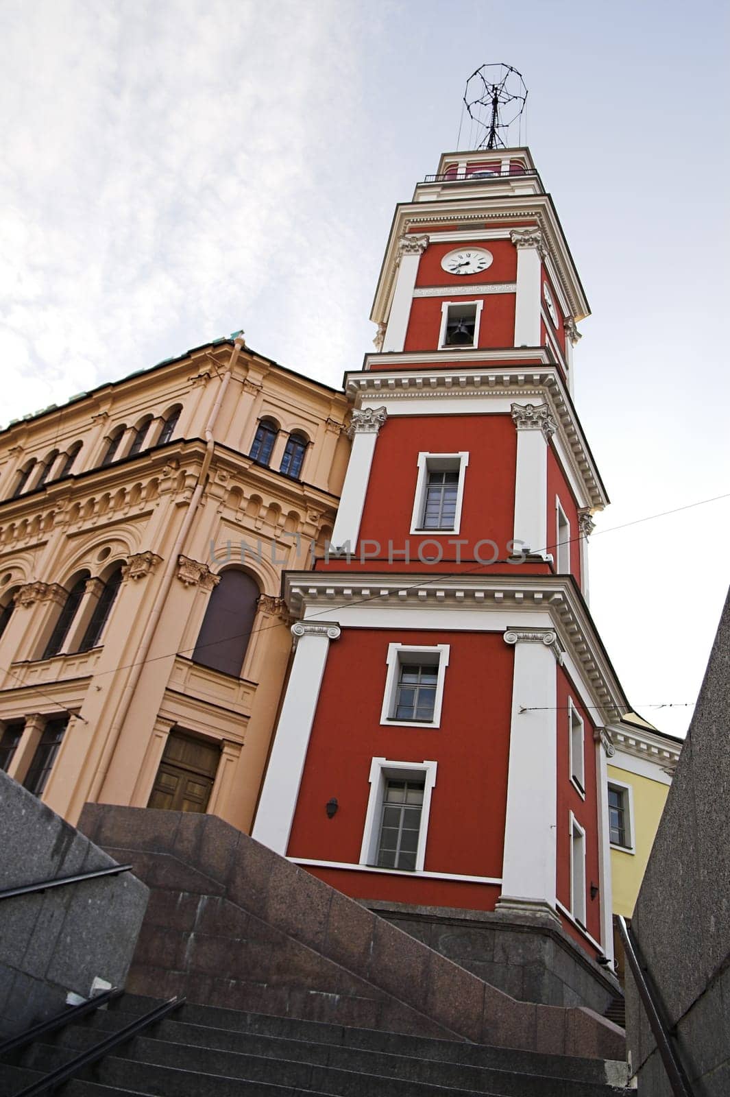 Dumskaya Clock Tower in Saint Petersburg, Russia.