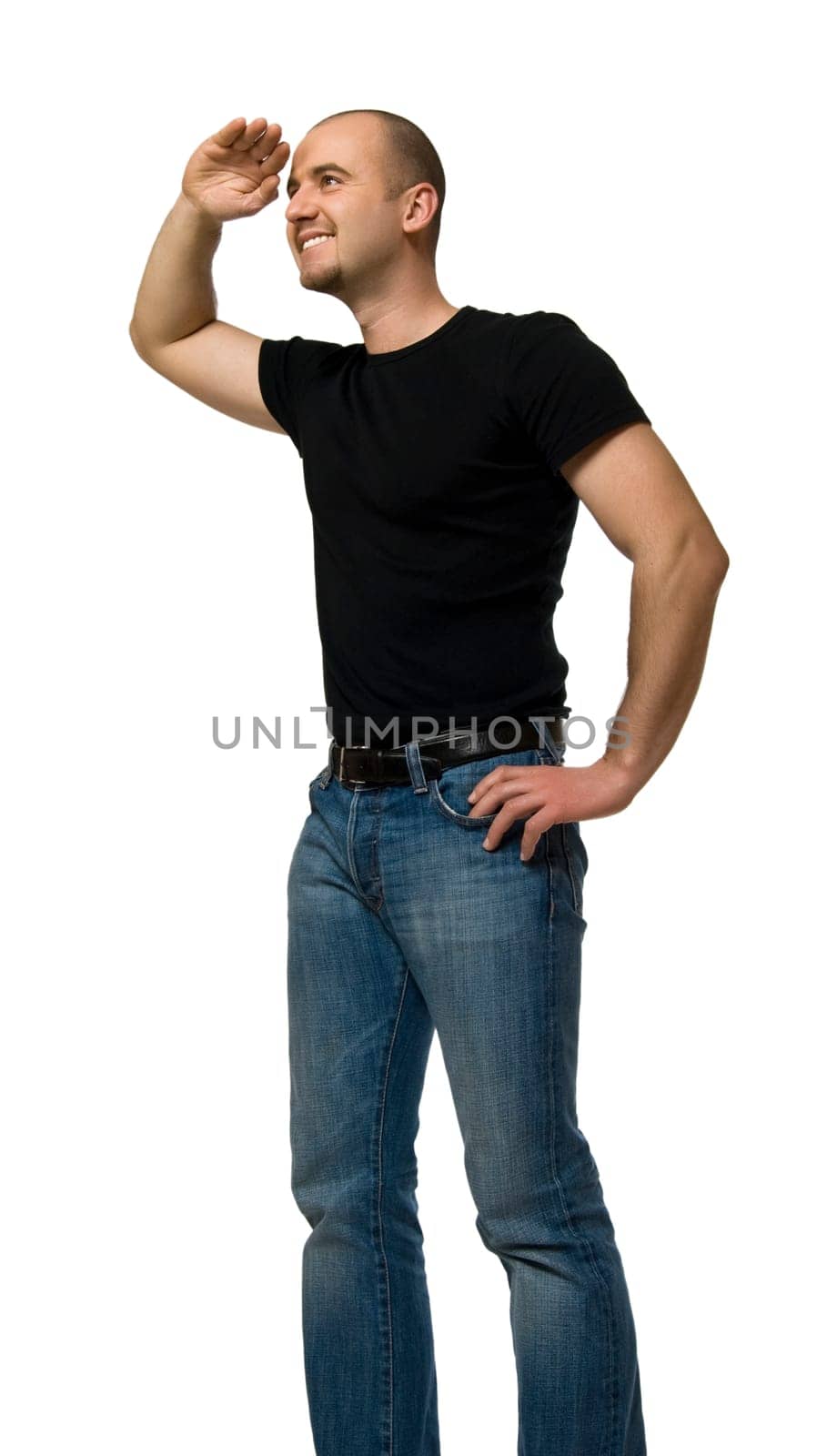 man look far away