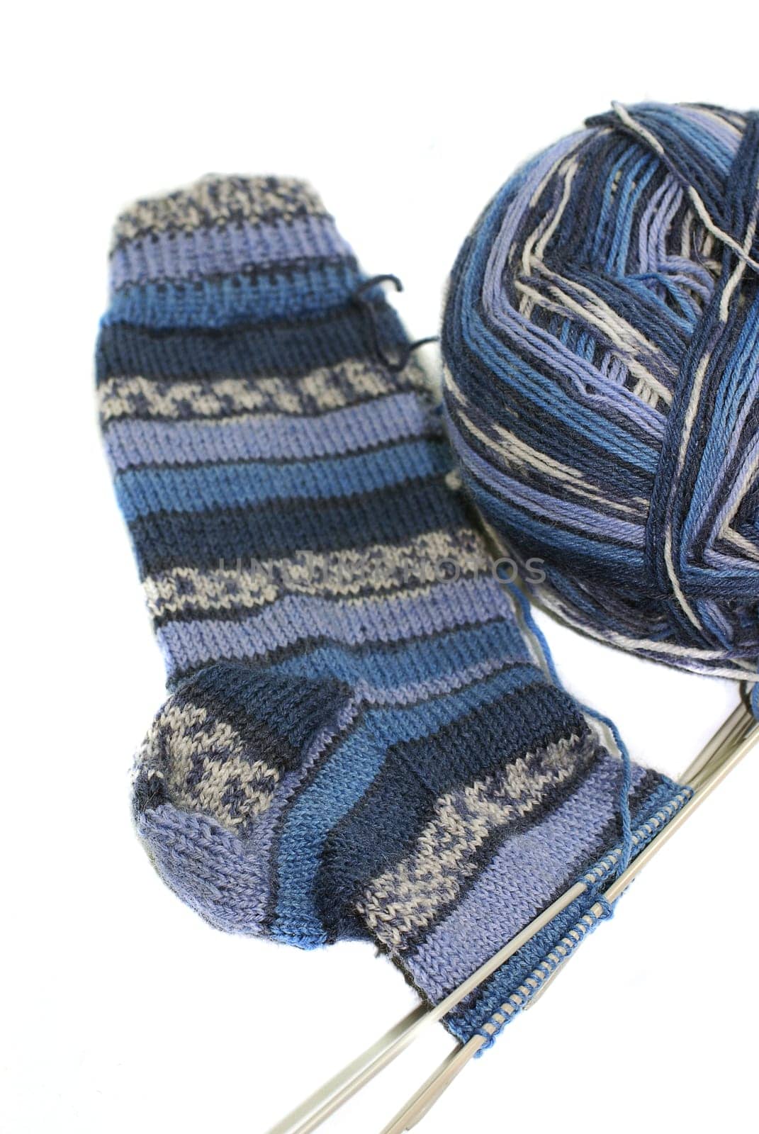 self-knitted socks