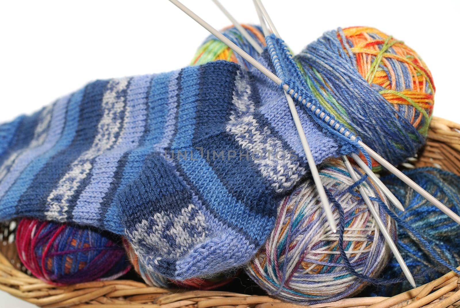 self-knitted socks