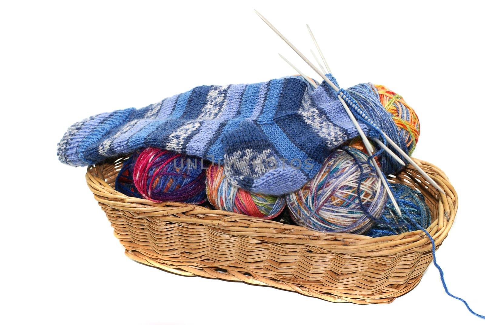self-knitted socks