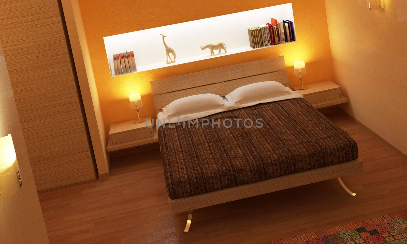 modern 3d bedroom