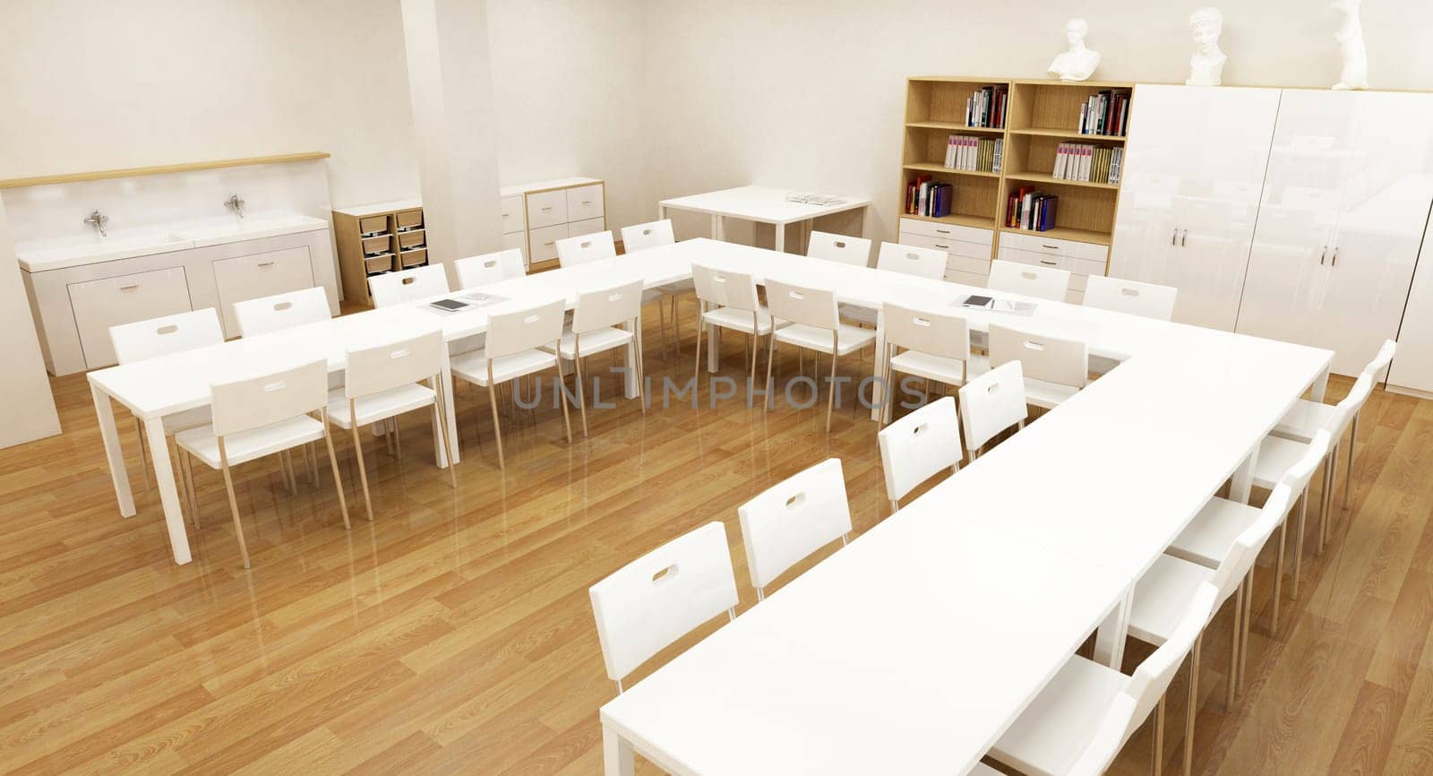 school interior 3d