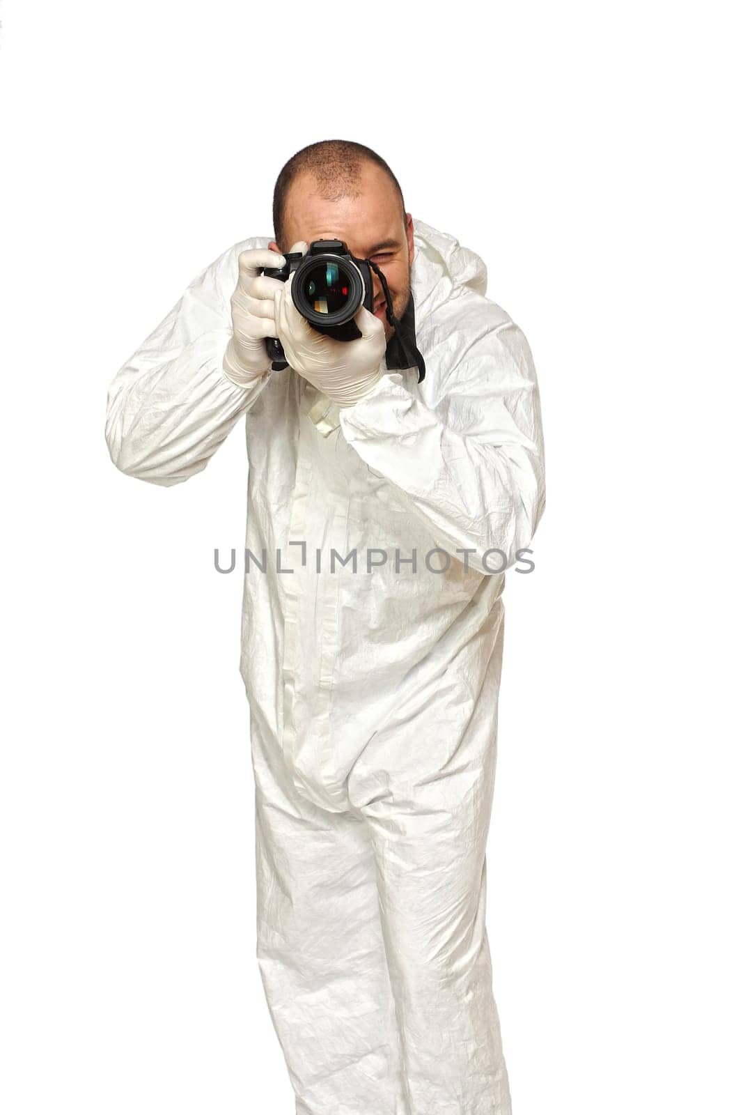 police scientist with camera