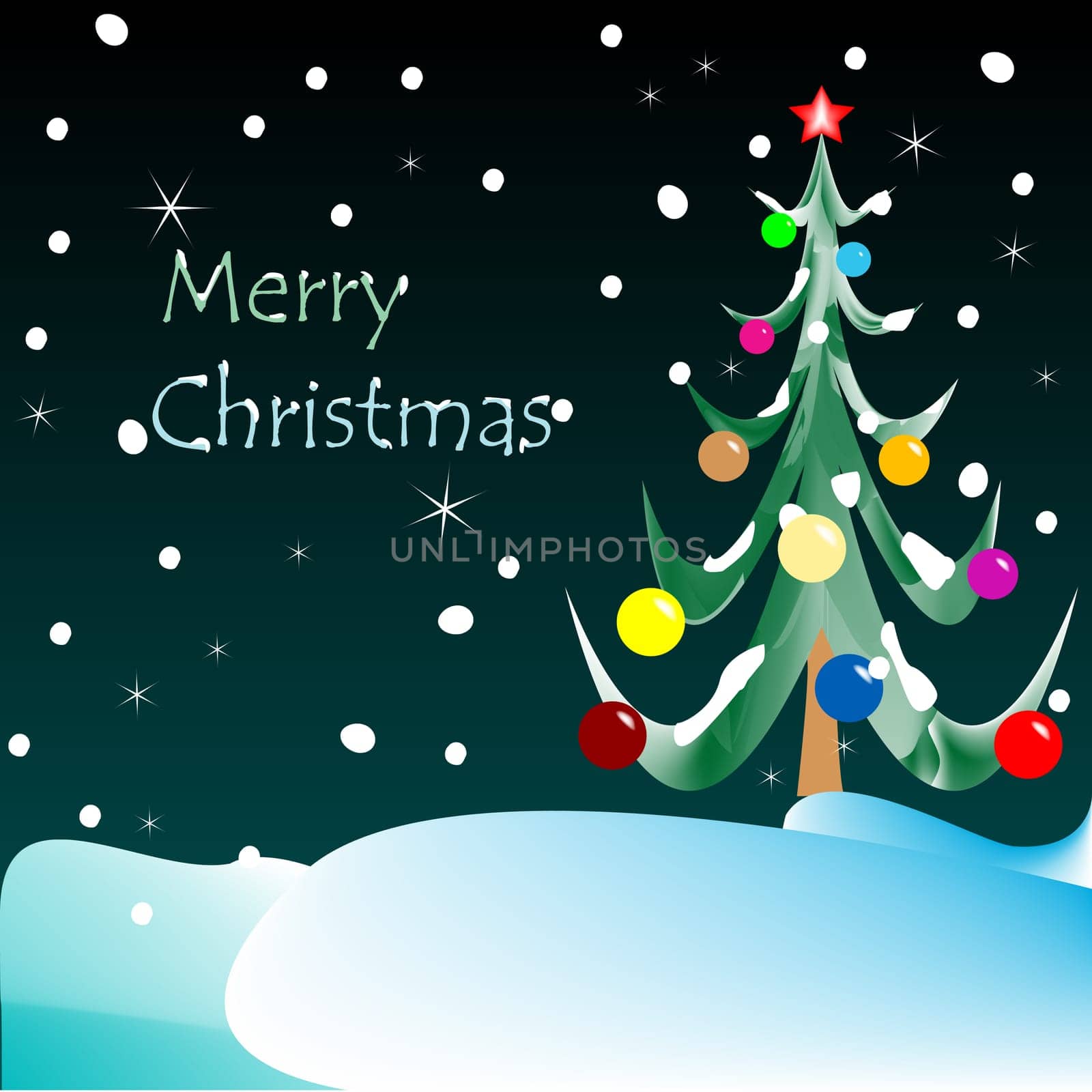 merry christmas card (night vision)