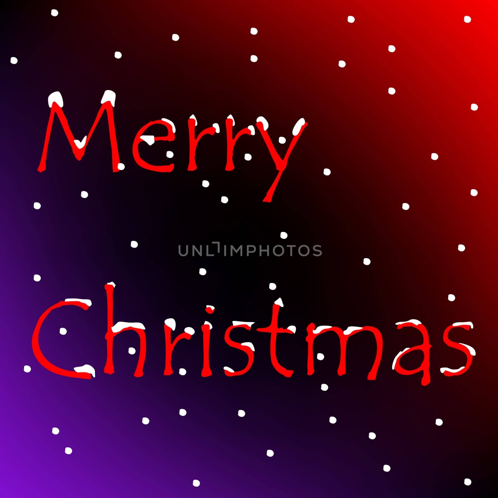 snowy merry christmas