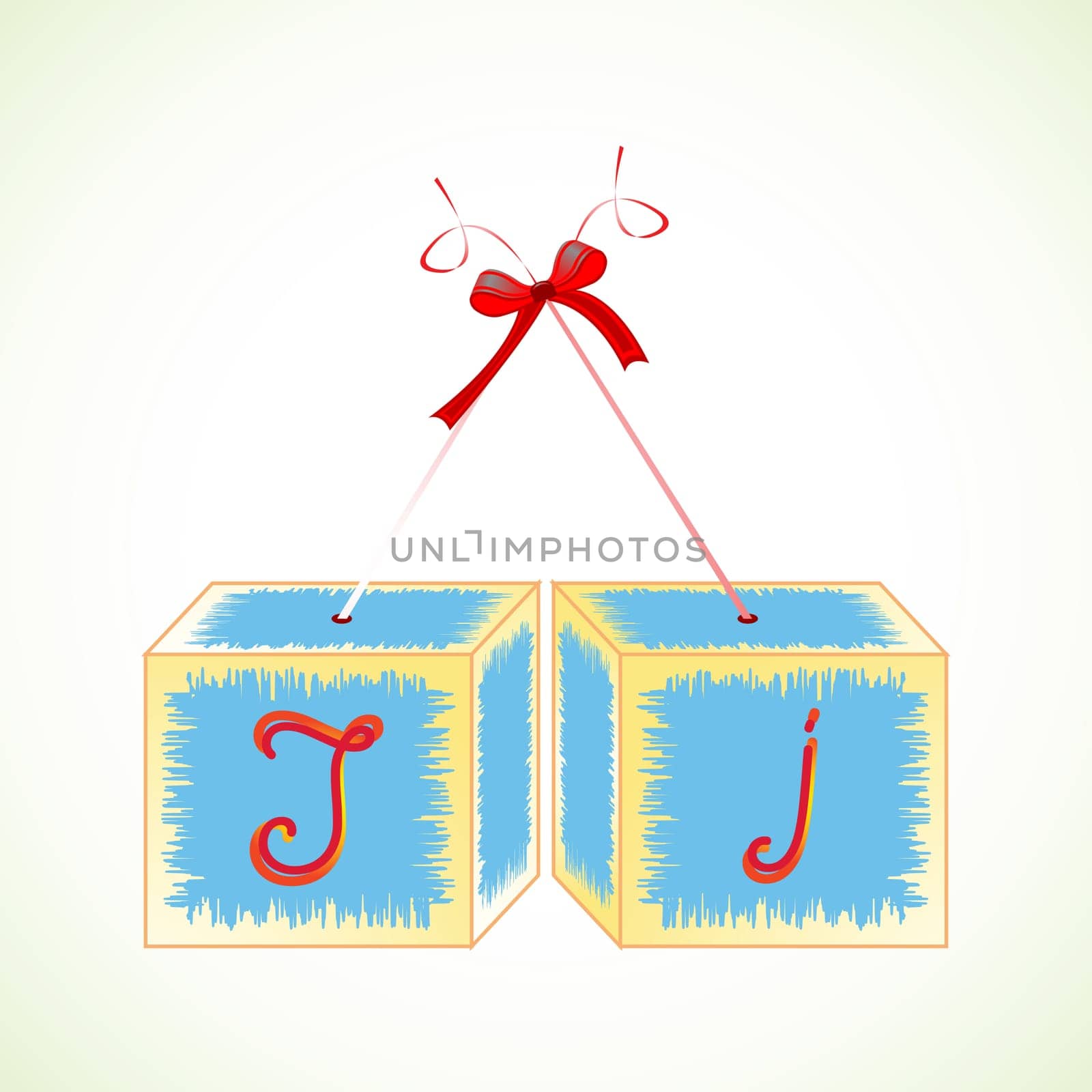 cubes alphabet J