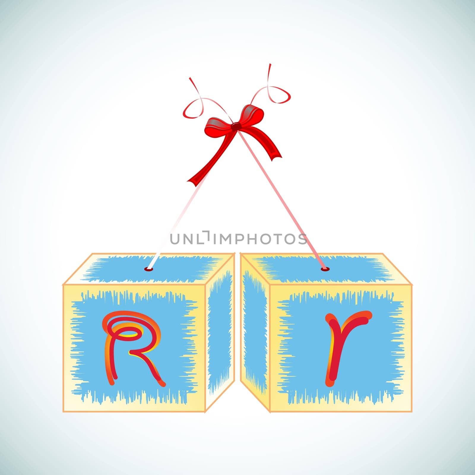 cubes alphabet R