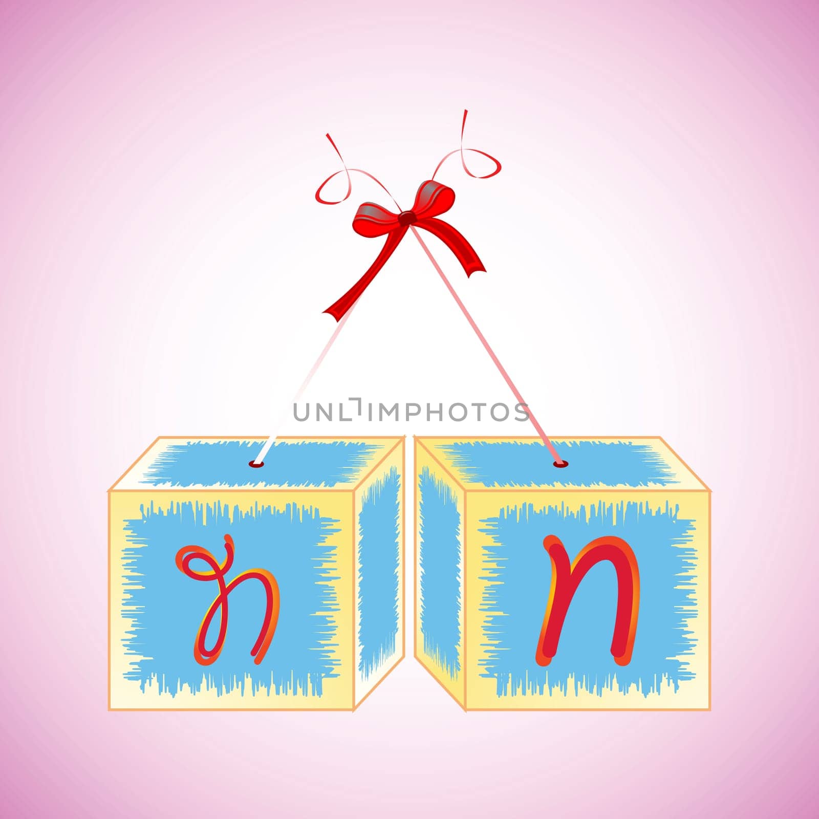cubes alphabet N