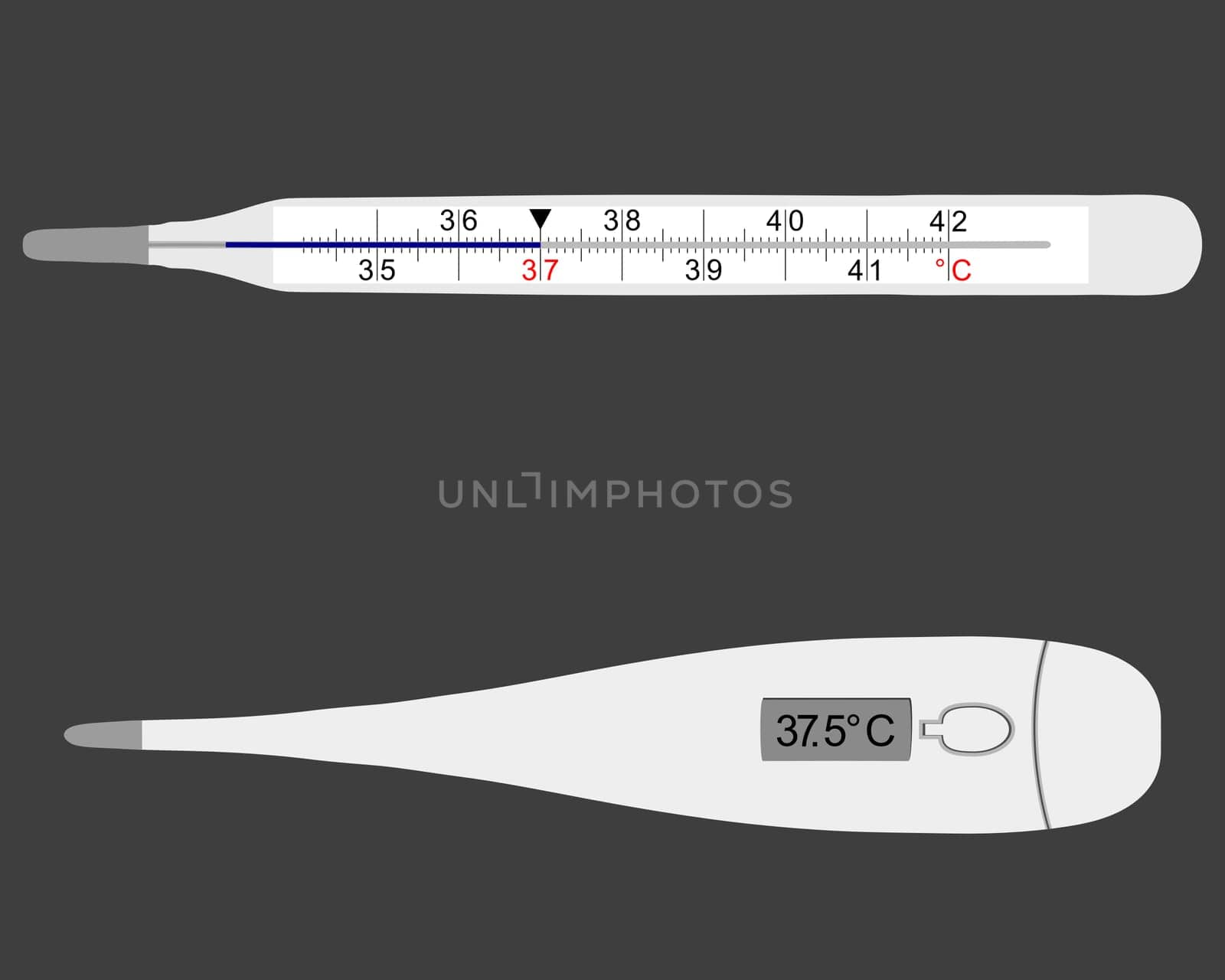 Analogue and Digital Clinical Thermometer