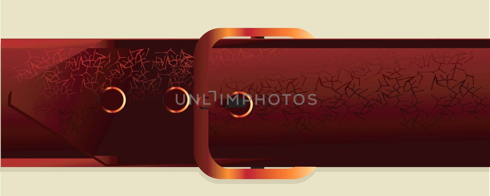 Illustration of a leather belt with meta
