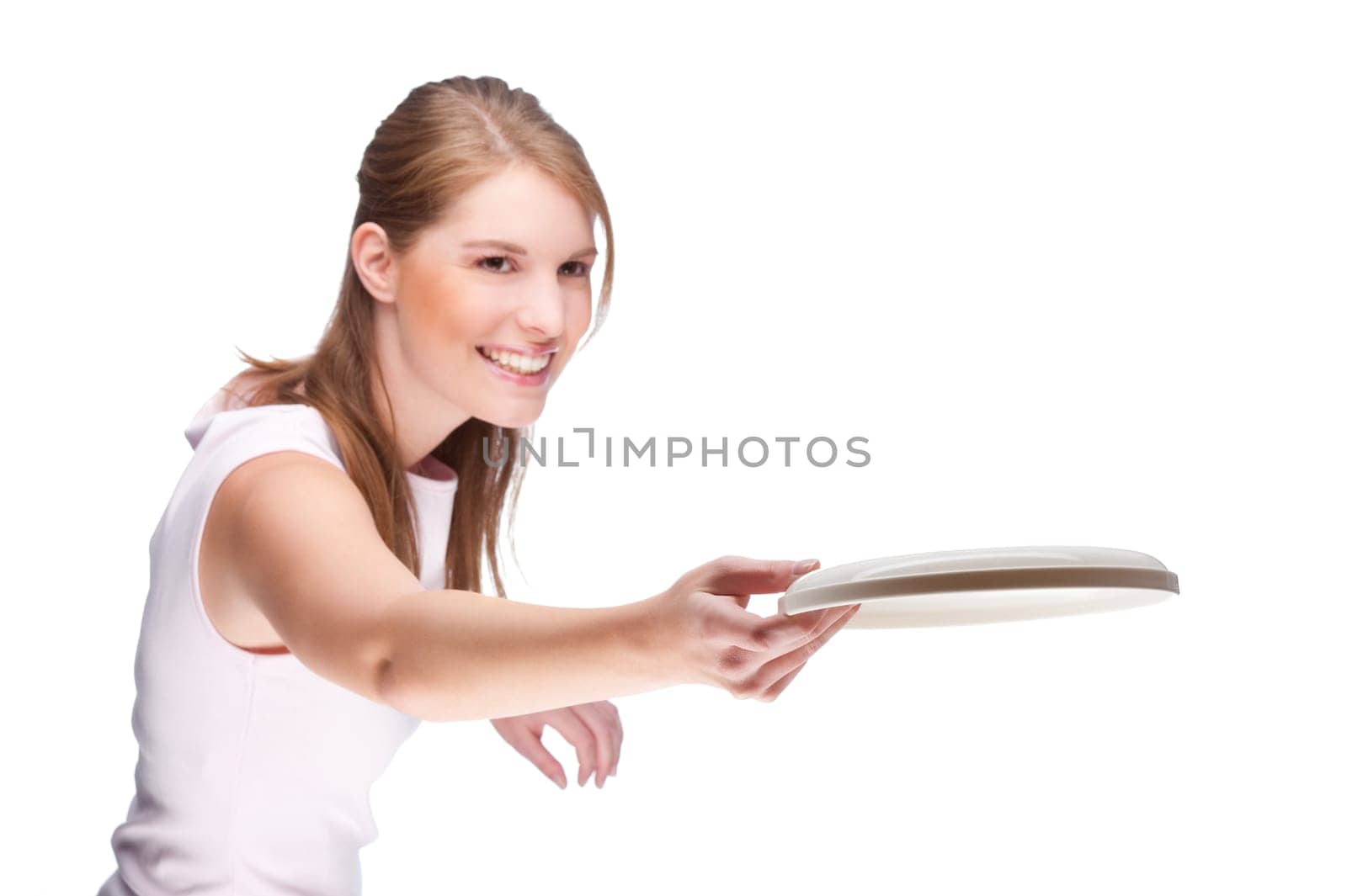 Woman with a throwing disc