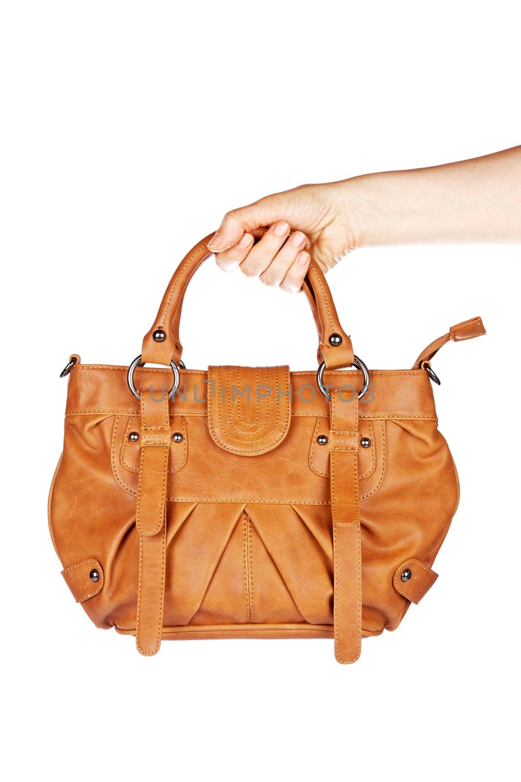 Holding a handbag