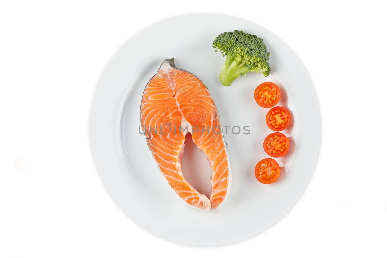 Fresh salmon steak