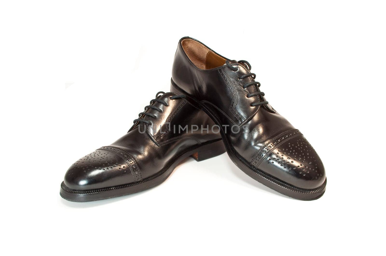 Black mens leather shoes