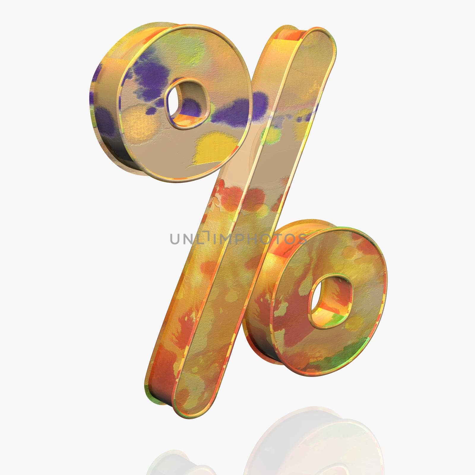 Alphabet - Grunge - Percent Sign
