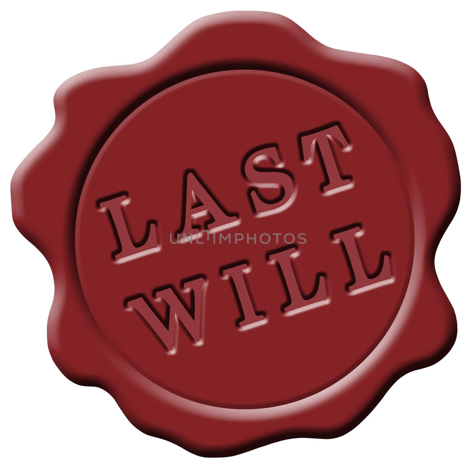Wax seal red last will
