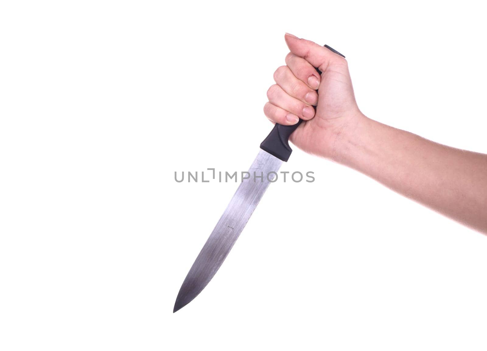 Hand and knife