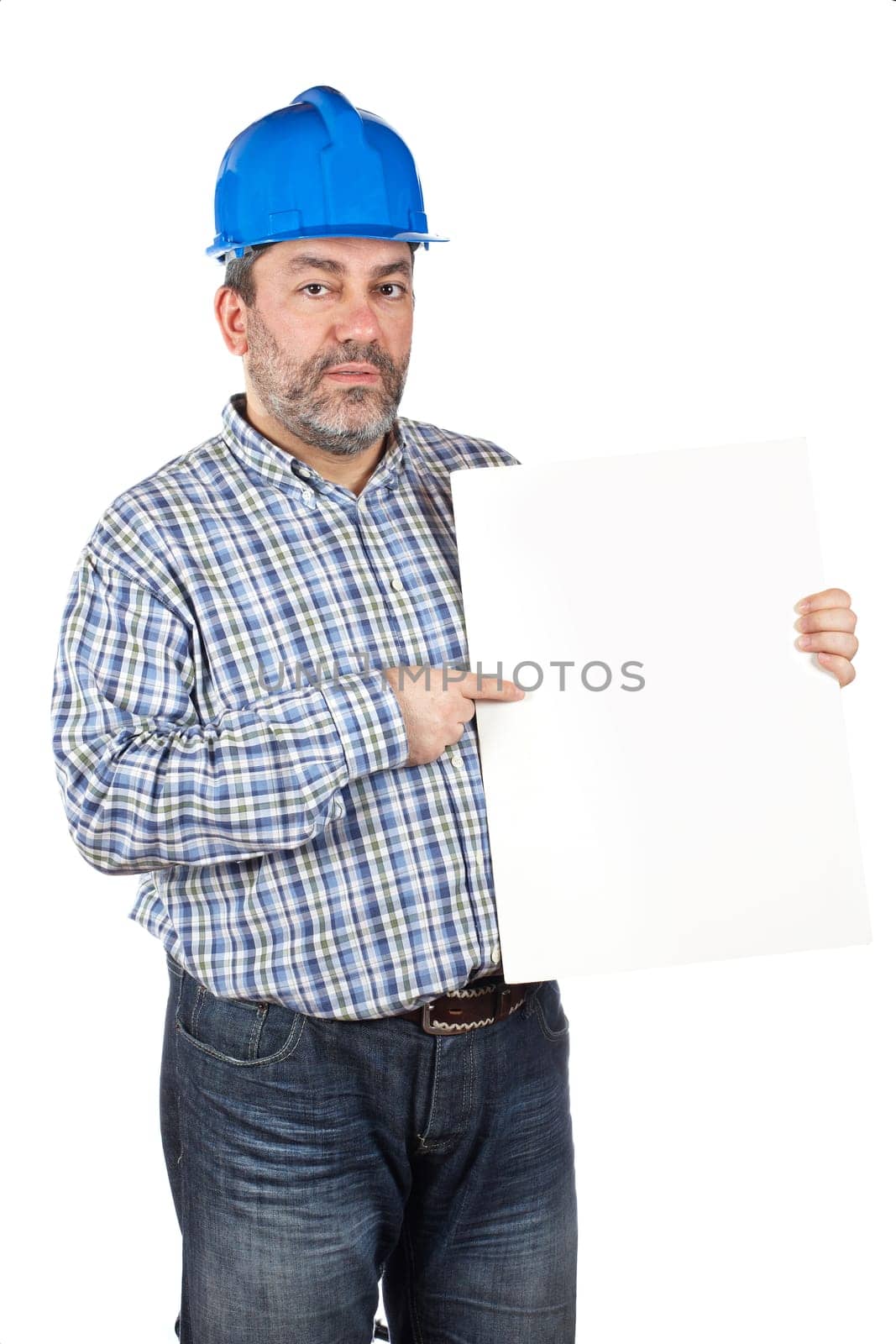 Showing a blank card