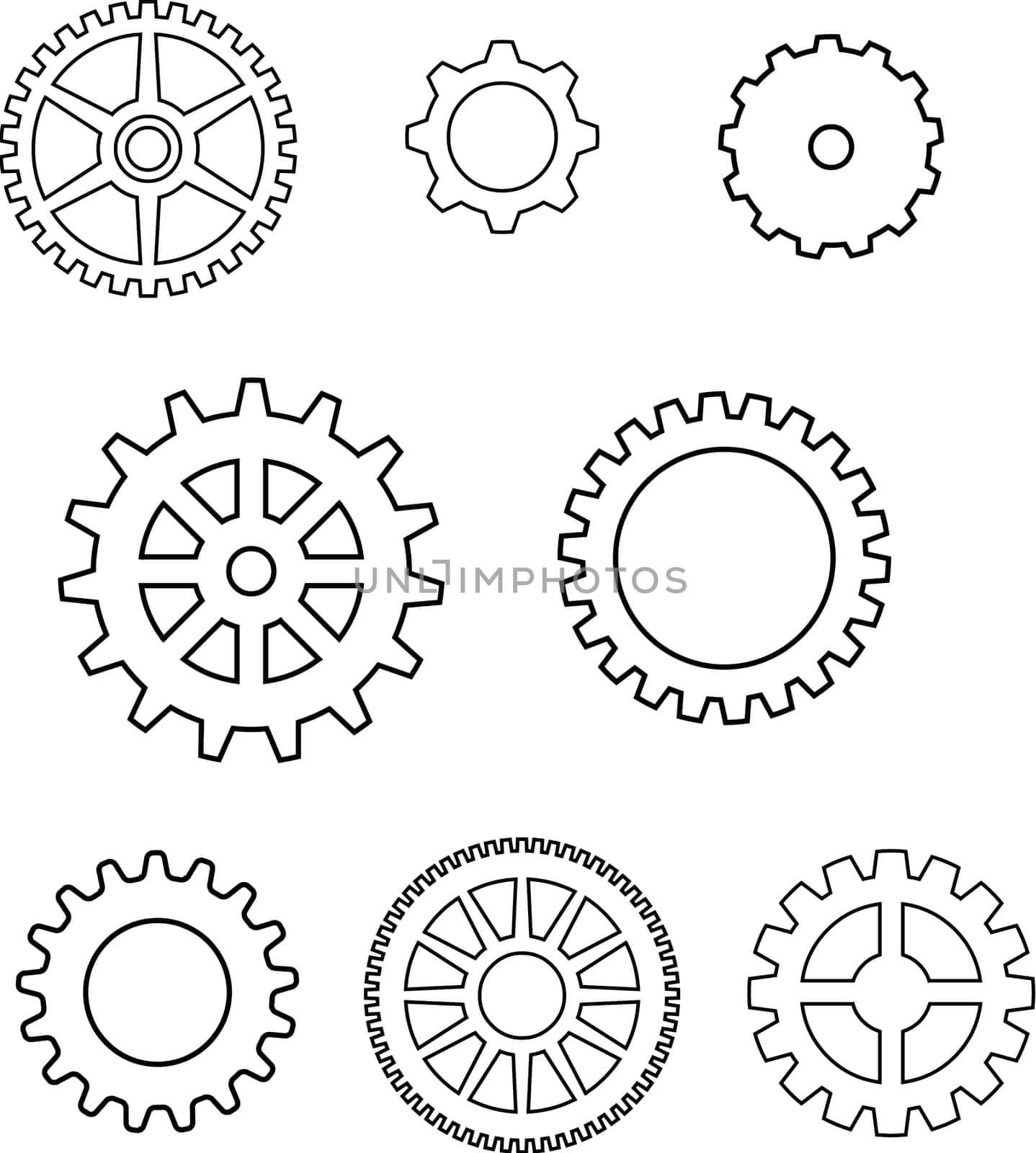 Gears in vector