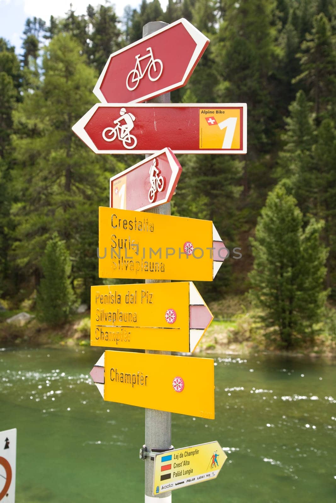 Cycle route sign