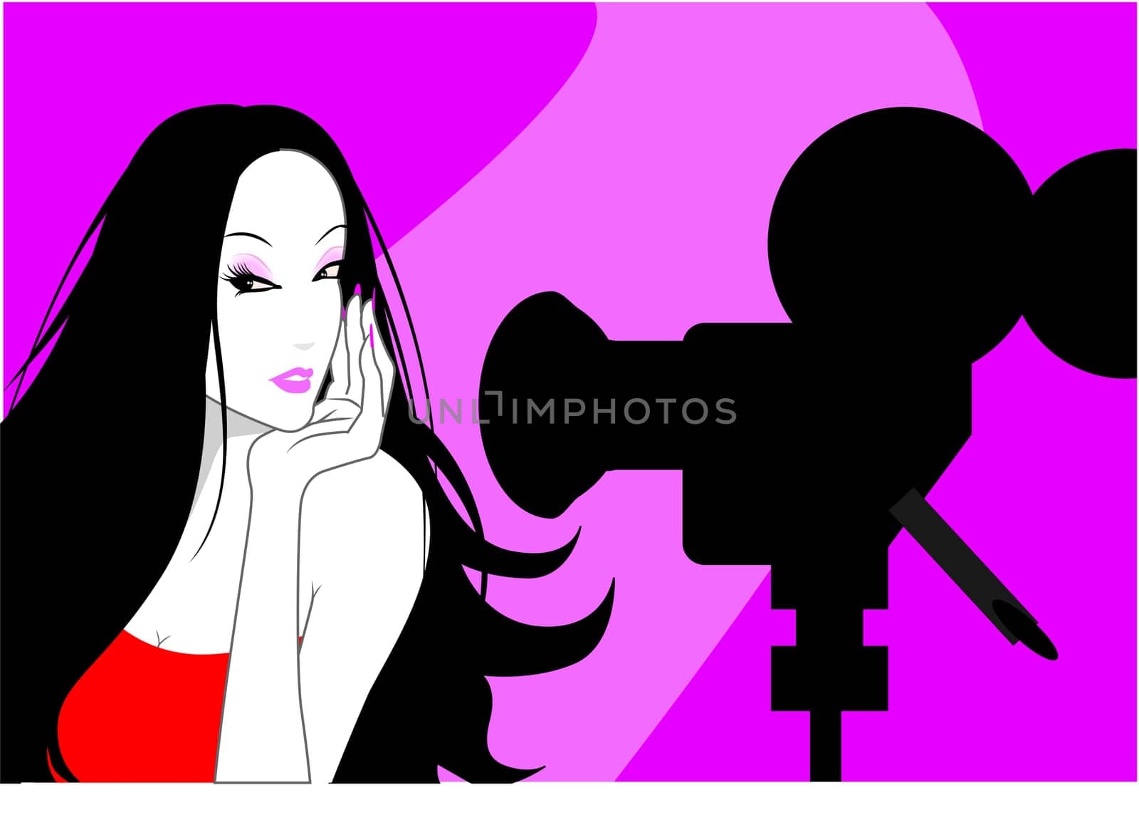 Actress and camera