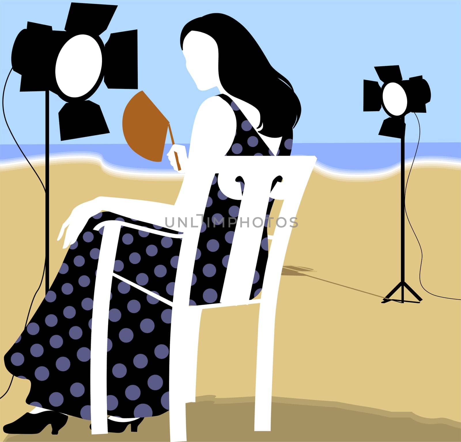 Illustration of film shooting