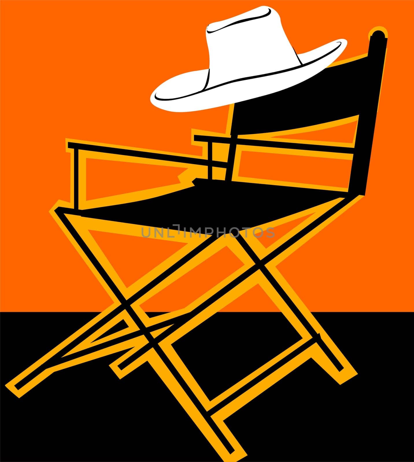 Chair and hat