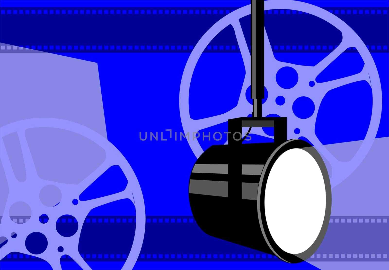 Film reel with light