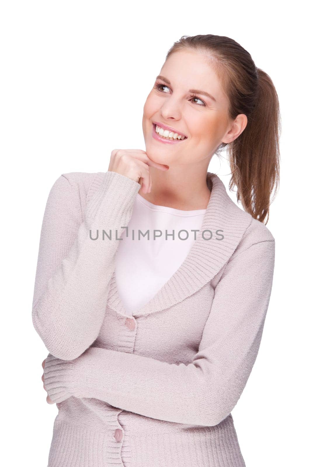 happy woman without isolated