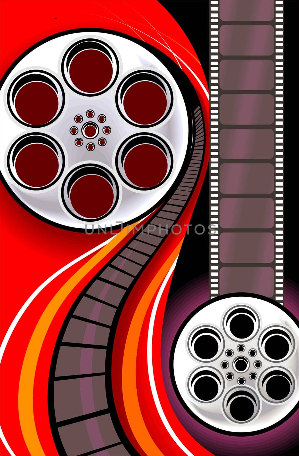 Illustration of cinema projector