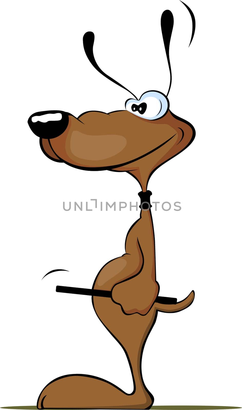 Illustration of brown colour dog