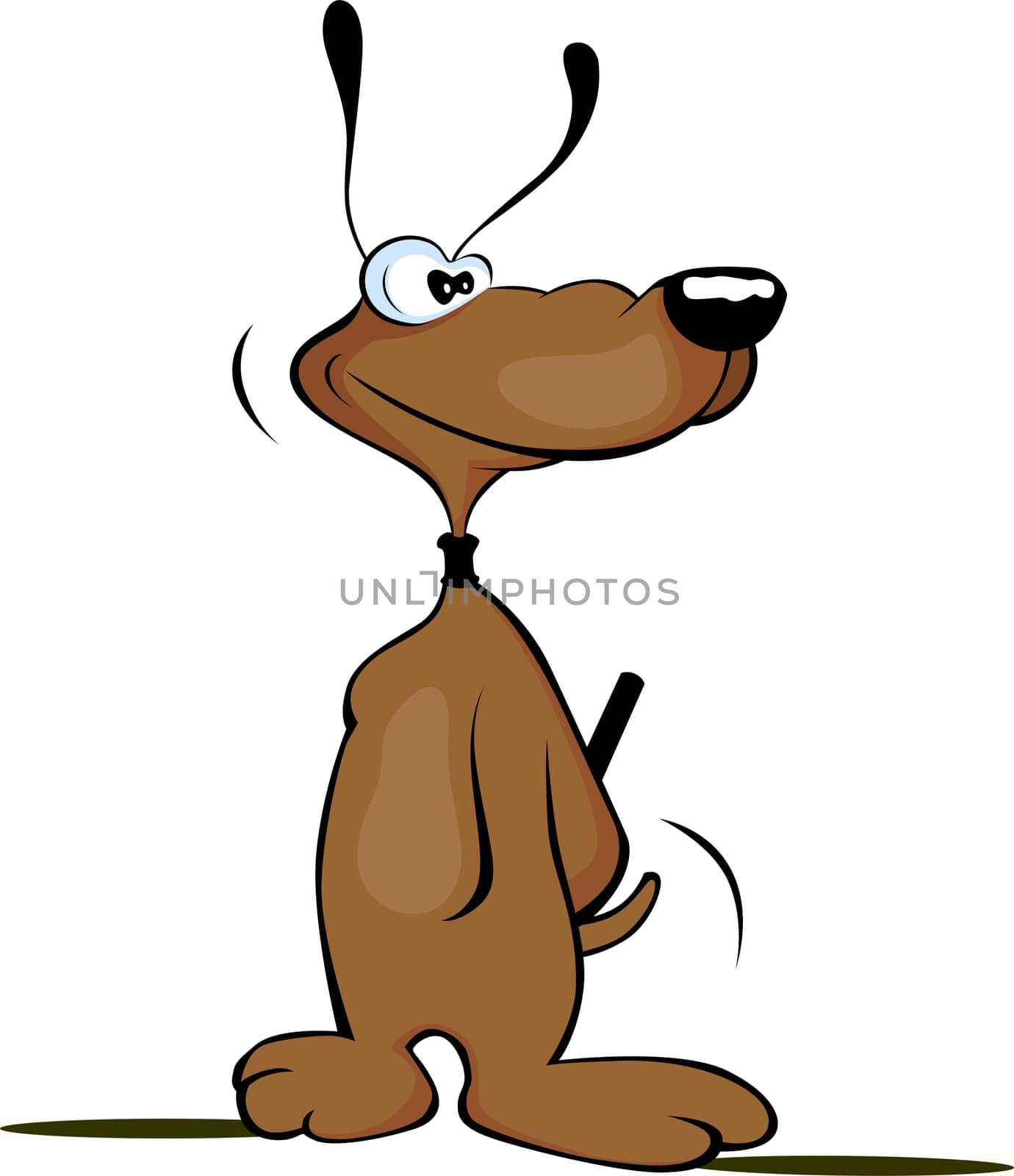 Illustration of brown colour dog