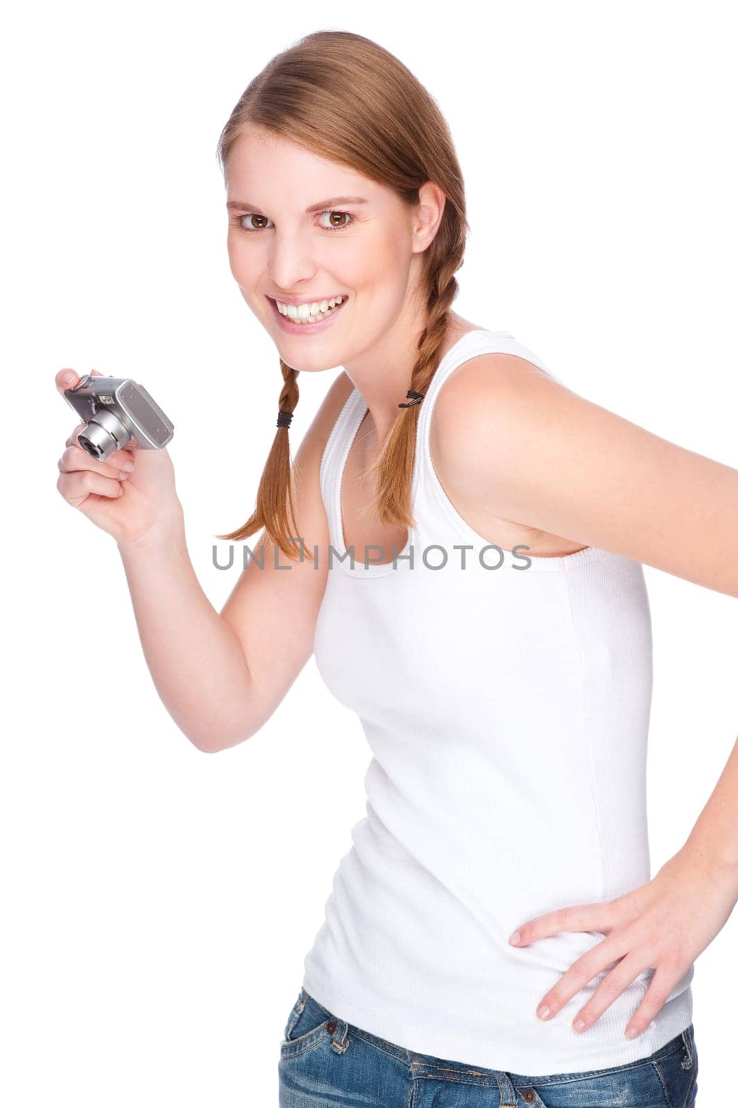 Woman with camera