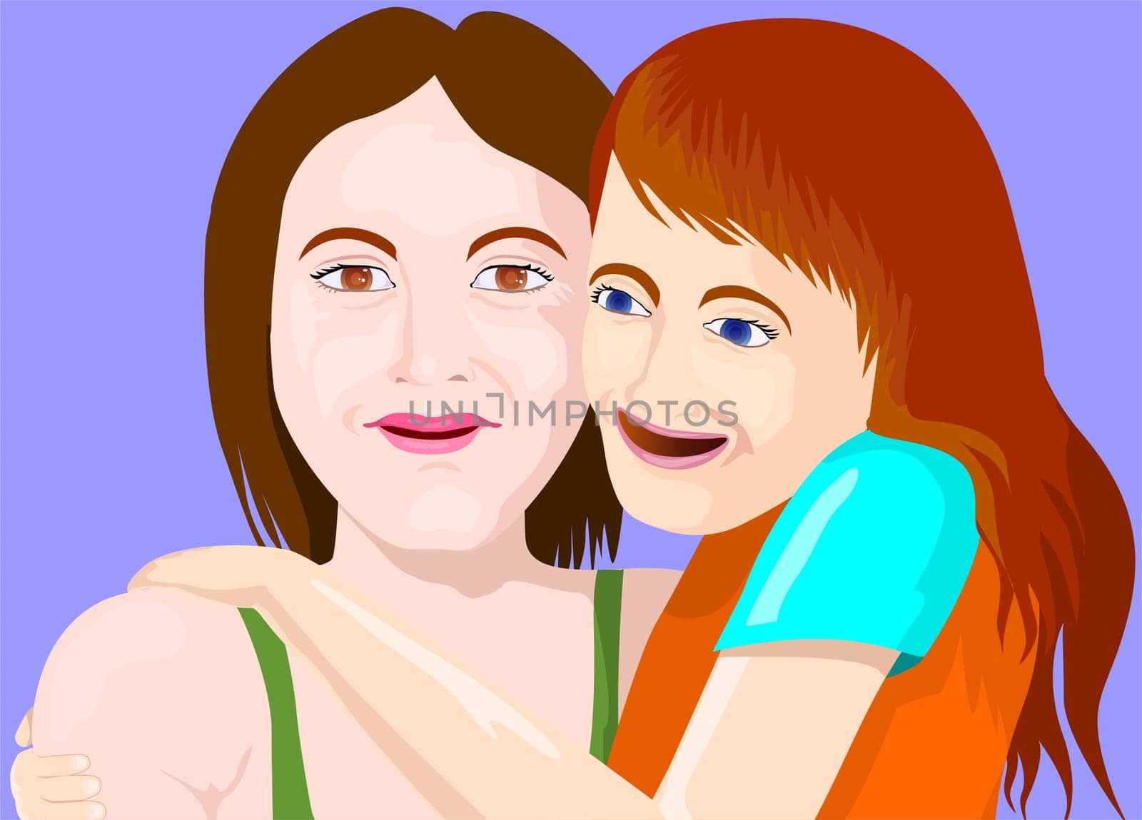 Illustration of family,