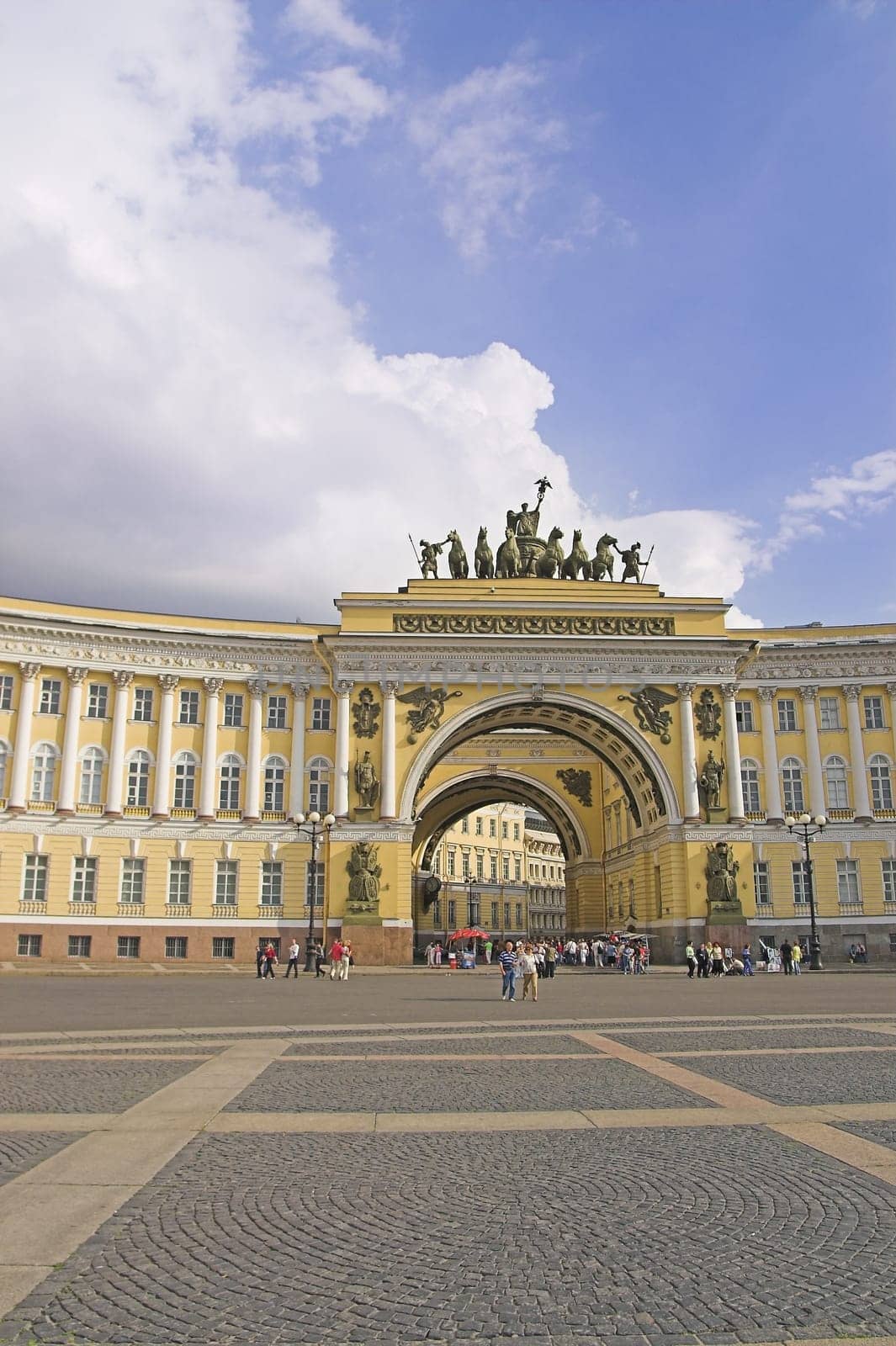 General Army Staff Building in Saint Petersburg, Russia. Classicism-epoch style.