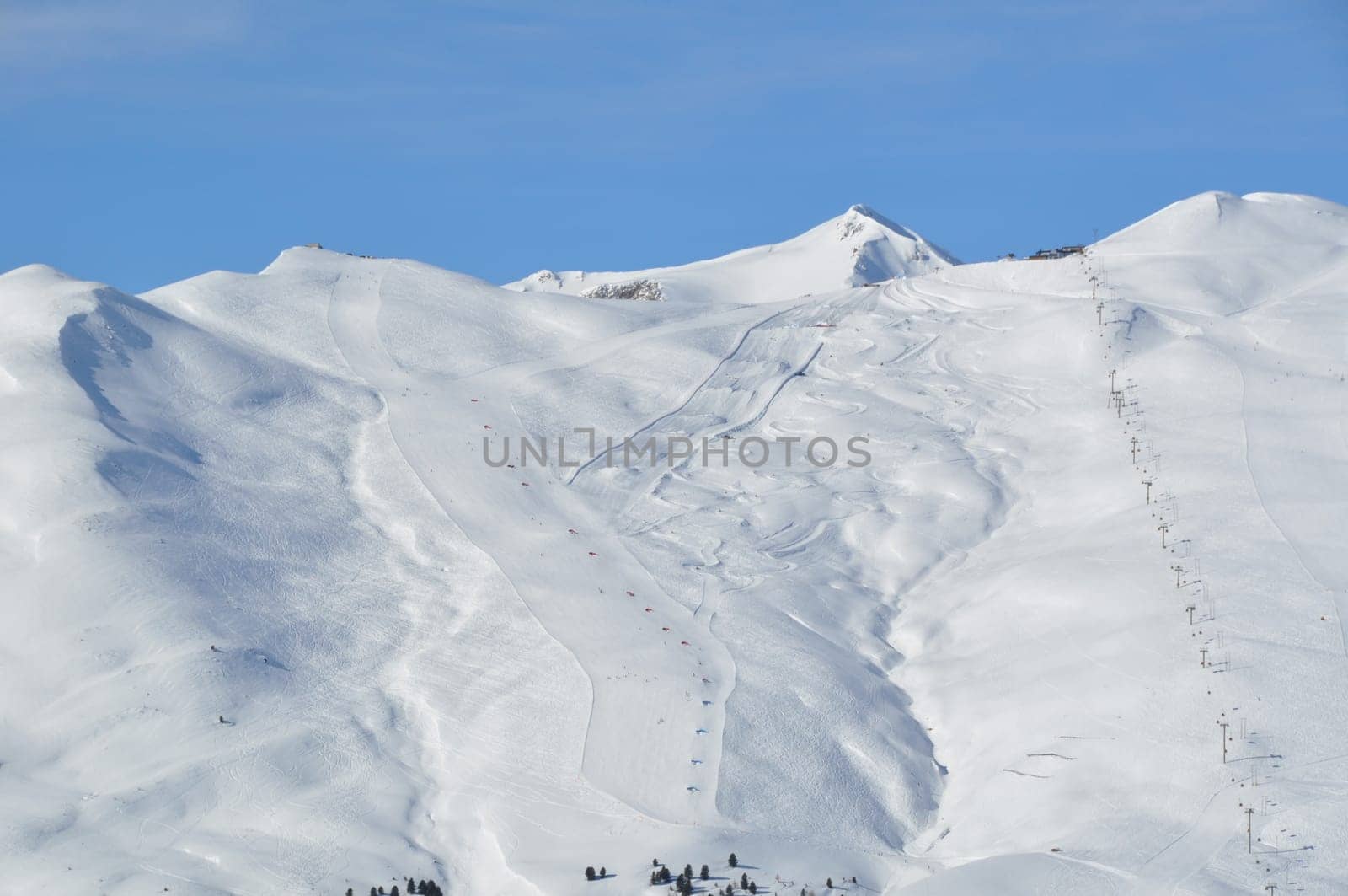 Chairlift and mountains