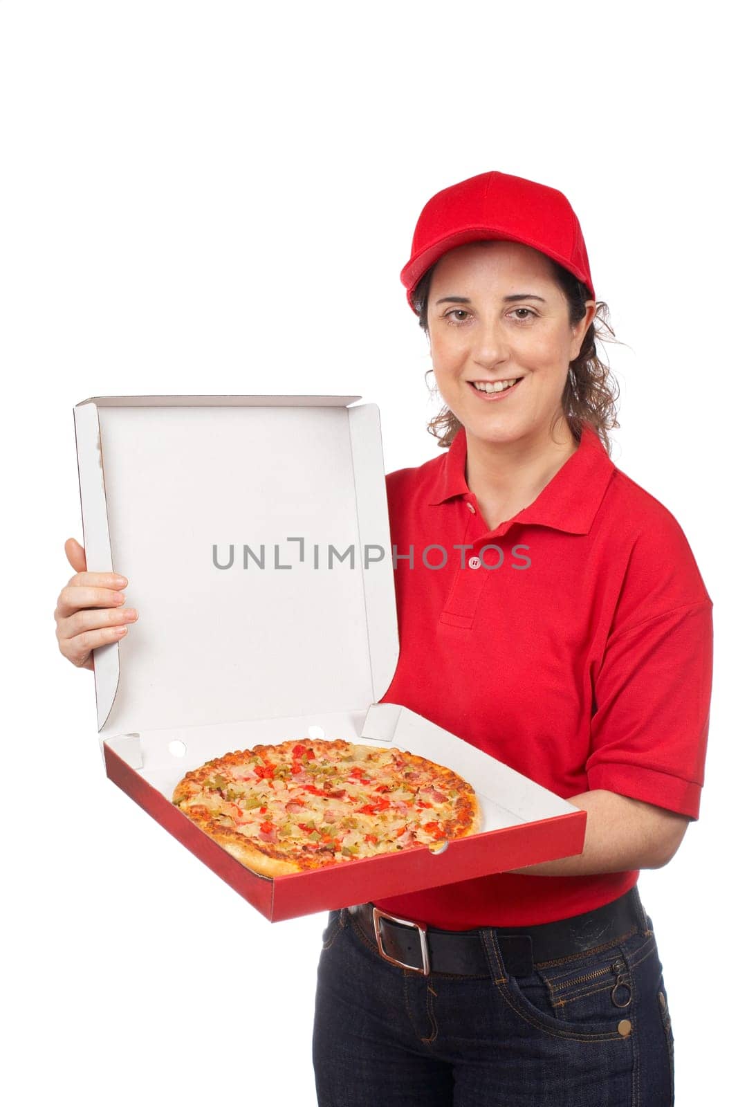 Pizza delivery woman