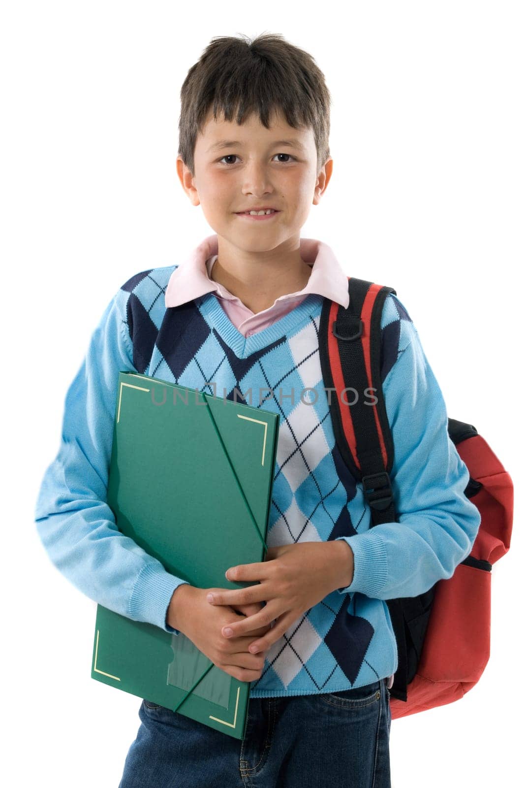 Back to school. Pretty student boy