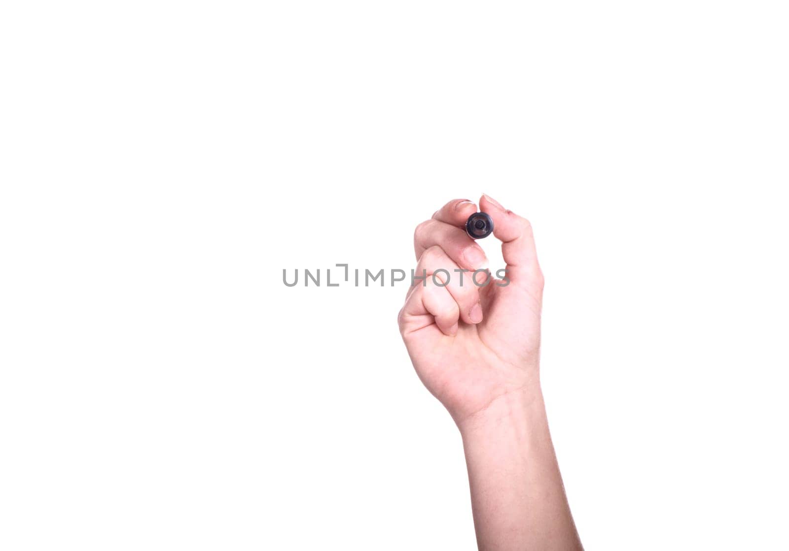 Hand with pen